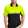 CornerStone Mens Enhanced Visibility Moisture Wicking Short Sleeve Polo Shirt - Safety Yellow/Black