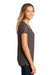 District Womens Re-Tee Short Sleeve V-Neck T-Shirt Heather Deep Brown Side