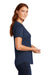 Sport-Tek Womens Endeavor Short Sleeve Polo Shirt Heather Dark Royal Blue Side