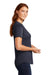 Sport-Tek Womens Endeavor Short Sleeve Polo Shirt Heather Deep Navy Blue Side