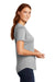 Sport-Tek Womens Endeavor Short Sleeve Polo Shirt Heather Light Grey Side