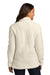 Port Authority Womens Cozy Sherpa Fleece 1/4 Zip Jacket Marshmallow White Back