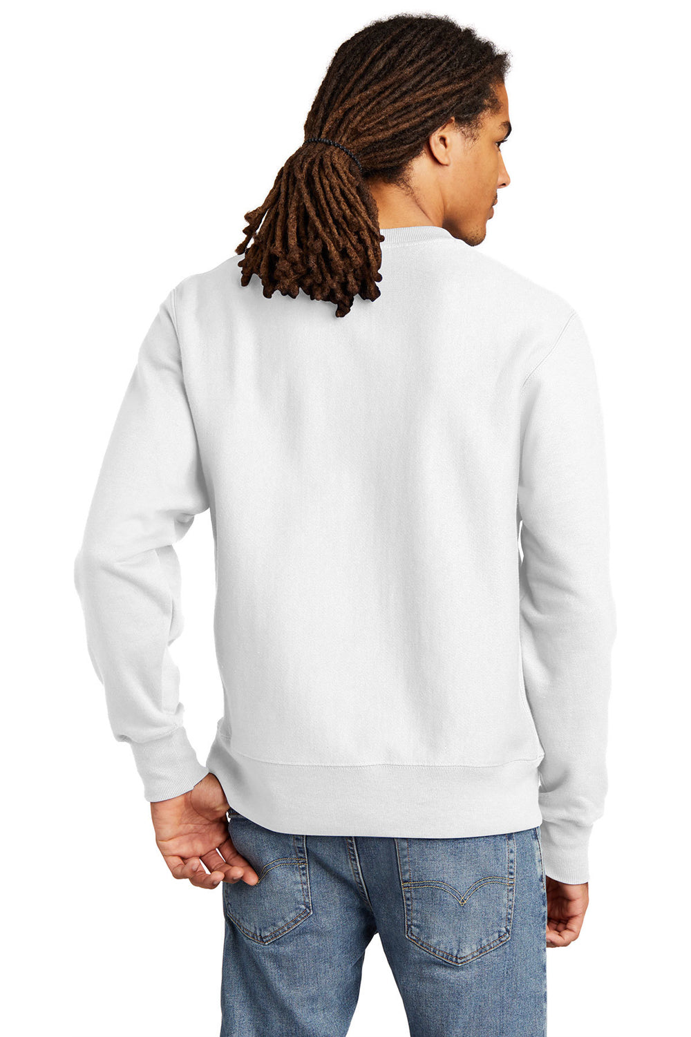 Champion S1049/S149 Mens Crewneck Sweatshirt White Back