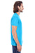 Threadfast Apparel 103A Mens Fleck Short Sleeve Crewneck T-Shirt Turquoise Blue Side