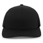 Pacific Headwear Mens Snapback Trucker Mesh Hat - Black