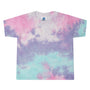 Tie-Dye Womens Cropped Short Sleeve Crewneck T-Shirt - Cotton Candy - NEW