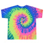 Tie-Dye Womens Cropped Short Sleeve Crewneck T-Shirt - Neon Rainbow