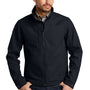 CornerStone Mens Duck Cloth Water Resistant Full Zip Jacket - Navy Blue
