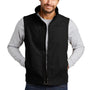 CornerStone Mens Duck Cloth Water Resistant Full Zip Vest - Black