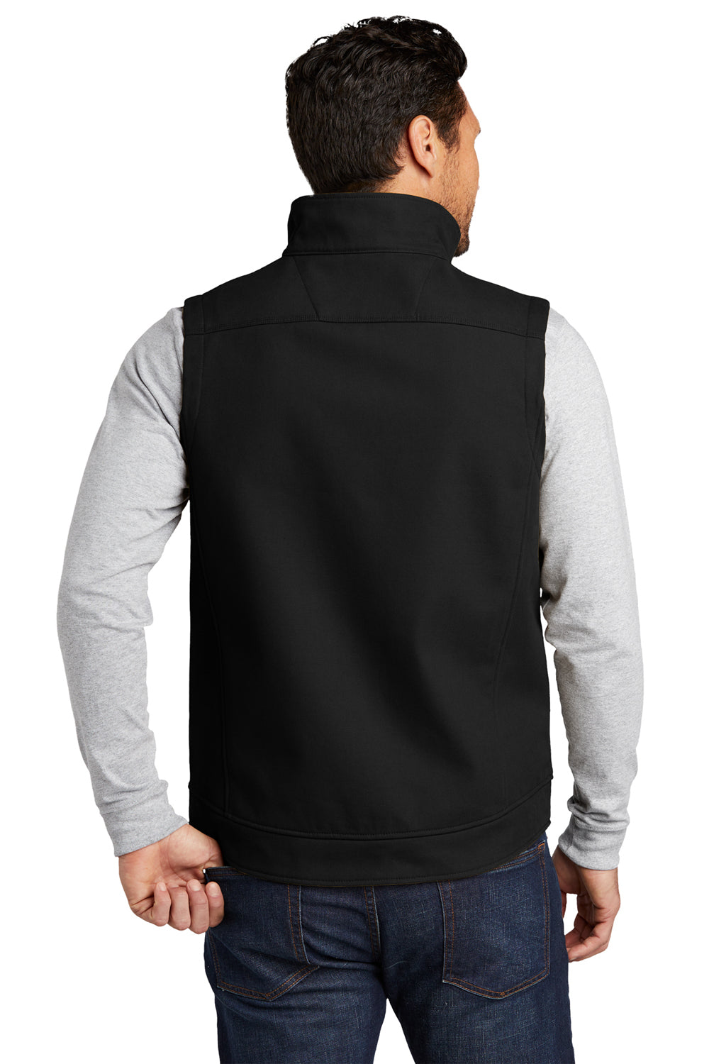 CornerStone Mens Duck Cloth Full Zip Vest Black Side
