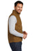 CornerStone Mens Duck Cloth Full Zip Vest Duck Brown Side