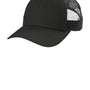 CornerStone Mens Moisture Wicking Canvas Mesh Back Adjustable Hat - Black