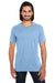 Threadfast Apparel 108A Mens Vintage Dye Short Sleeve Crewneck T-Shirt Denim Blue Front