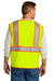 CornerStone CSV105 Mens ANSI 107 Class 2 Surveyor Zipper Vest w/ Pocket Safety Yellow Back