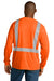 CornerStone Mens ANSI 107 Class 2 Short Long Sleeve Crewneck T-Shirt Safety Orange Side