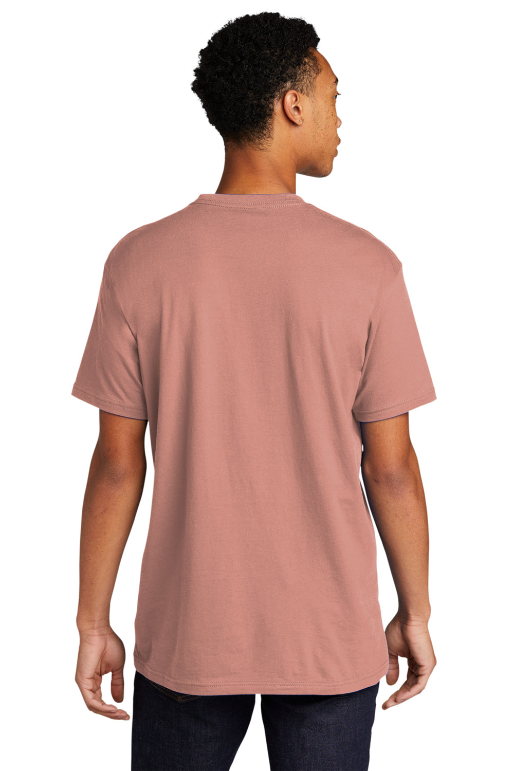 Next Level NL3600/3600 Mens Fine Jersey Short Sleeve Crewneck T-Shirt Desert Pink Back