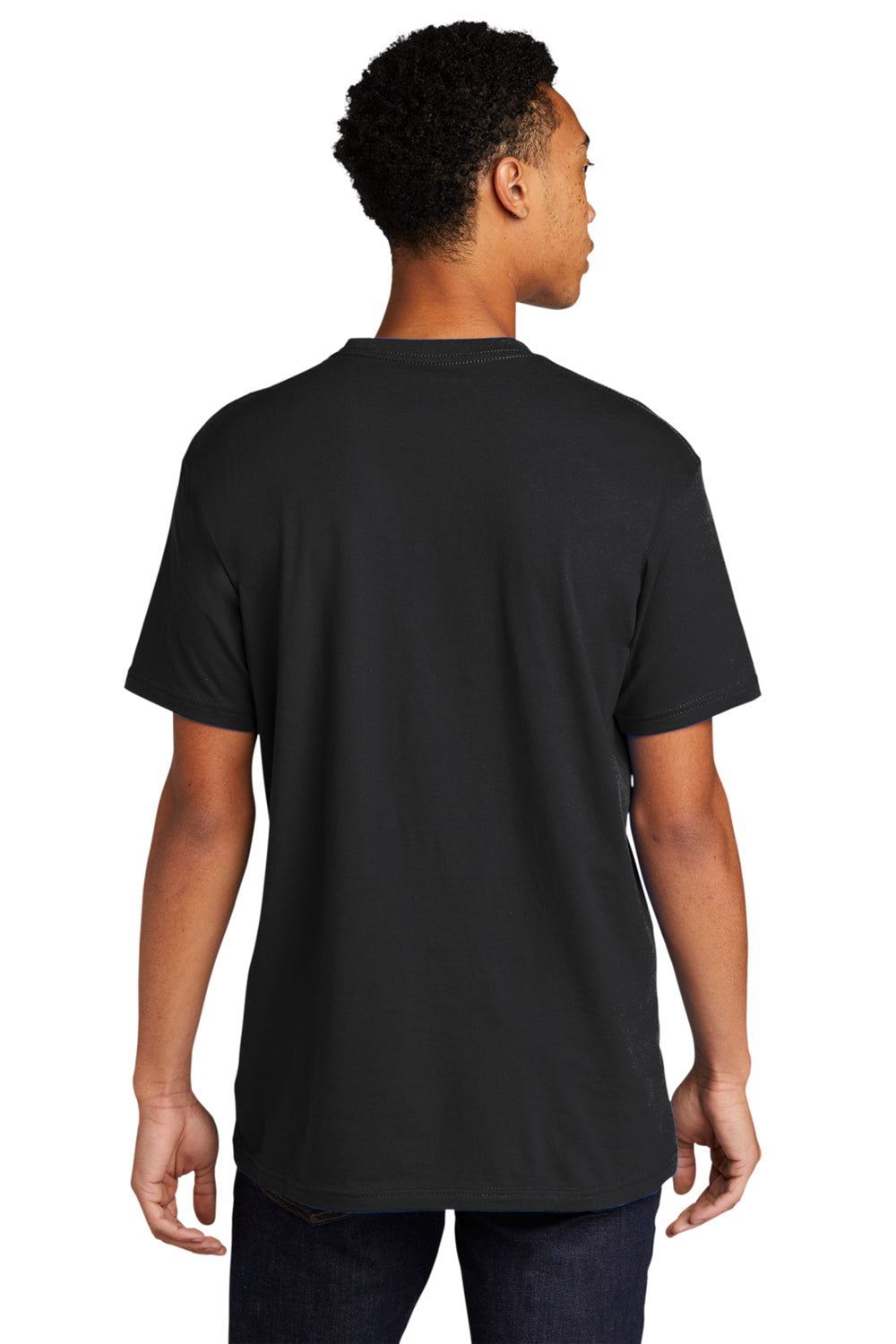 Next Level NL3600/3600 Mens Fine Jersey Short Sleeve Crewneck T-Shirt Graphite Black Back