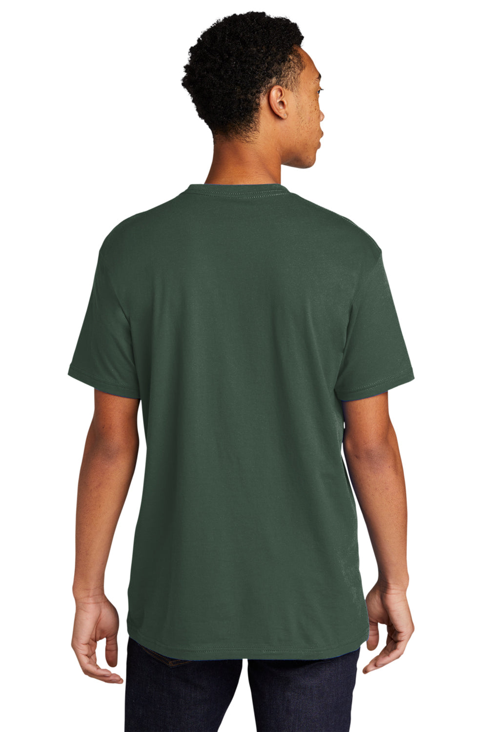Next Level NL3600/3600 Mens Fine Jersey Short Sleeve Crewneck T-Shirt Royal Pine Green Back