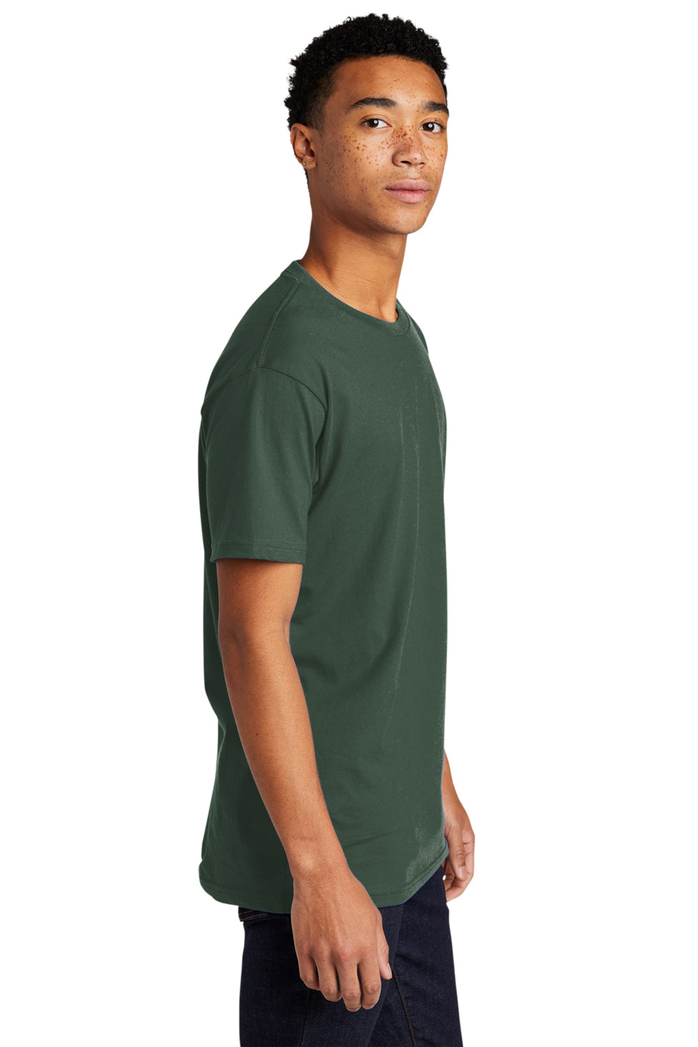 Next Level NL3600/3600 Mens Fine Jersey Short Sleeve Crewneck T-Shirt Royal Pine Green Side