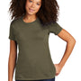 Next Level Womens Boyfriend Fine Jersey Short Sleeve Crewneck T-Shirt - Military Green - Closeout