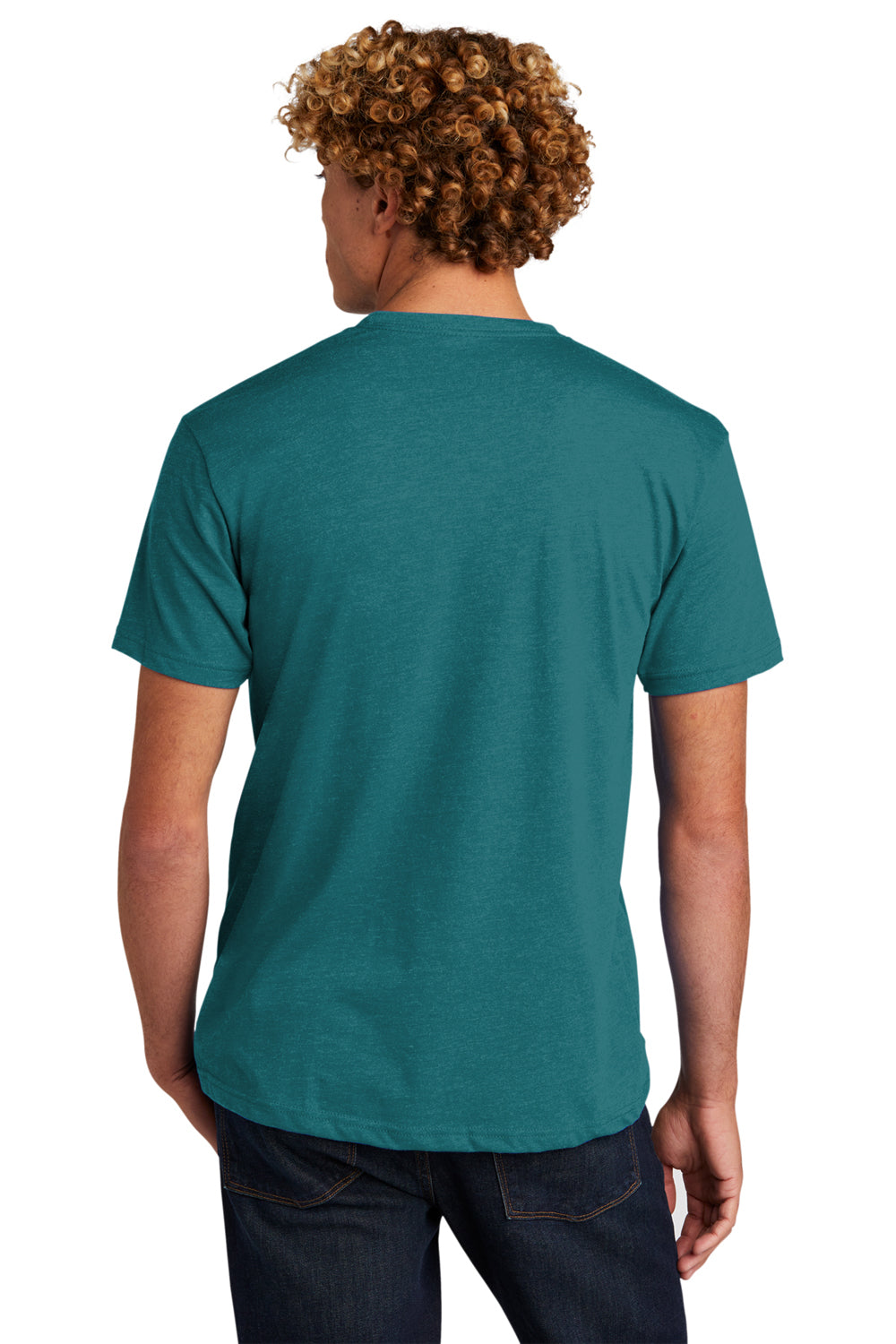 Next Level NL6210/N6210/6210 Mens CVC Jersey Short Sleeve Crewneck T-Shirt Teal Blue Back