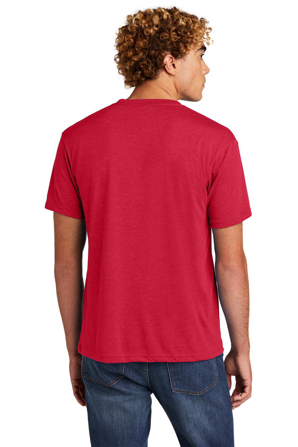 Next Level Mens Jersey Short Sleeve Crewneck T-Shirt Red Back