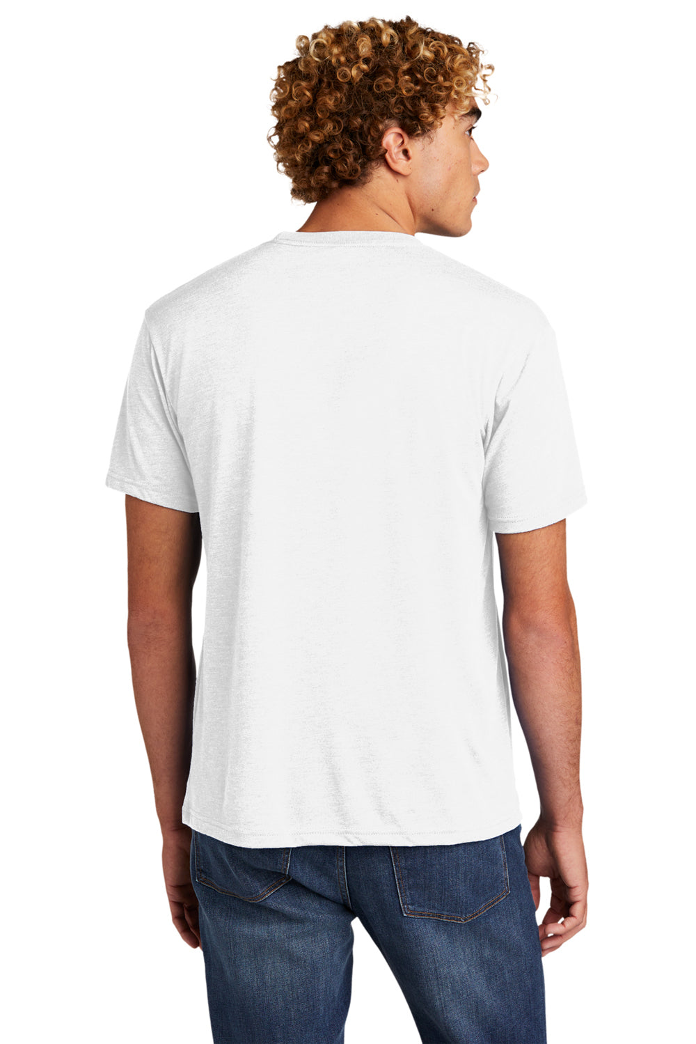 Next Level NL6010/6010 Mens Jersey Short Sleeve Crewneck T-Shirt White Back