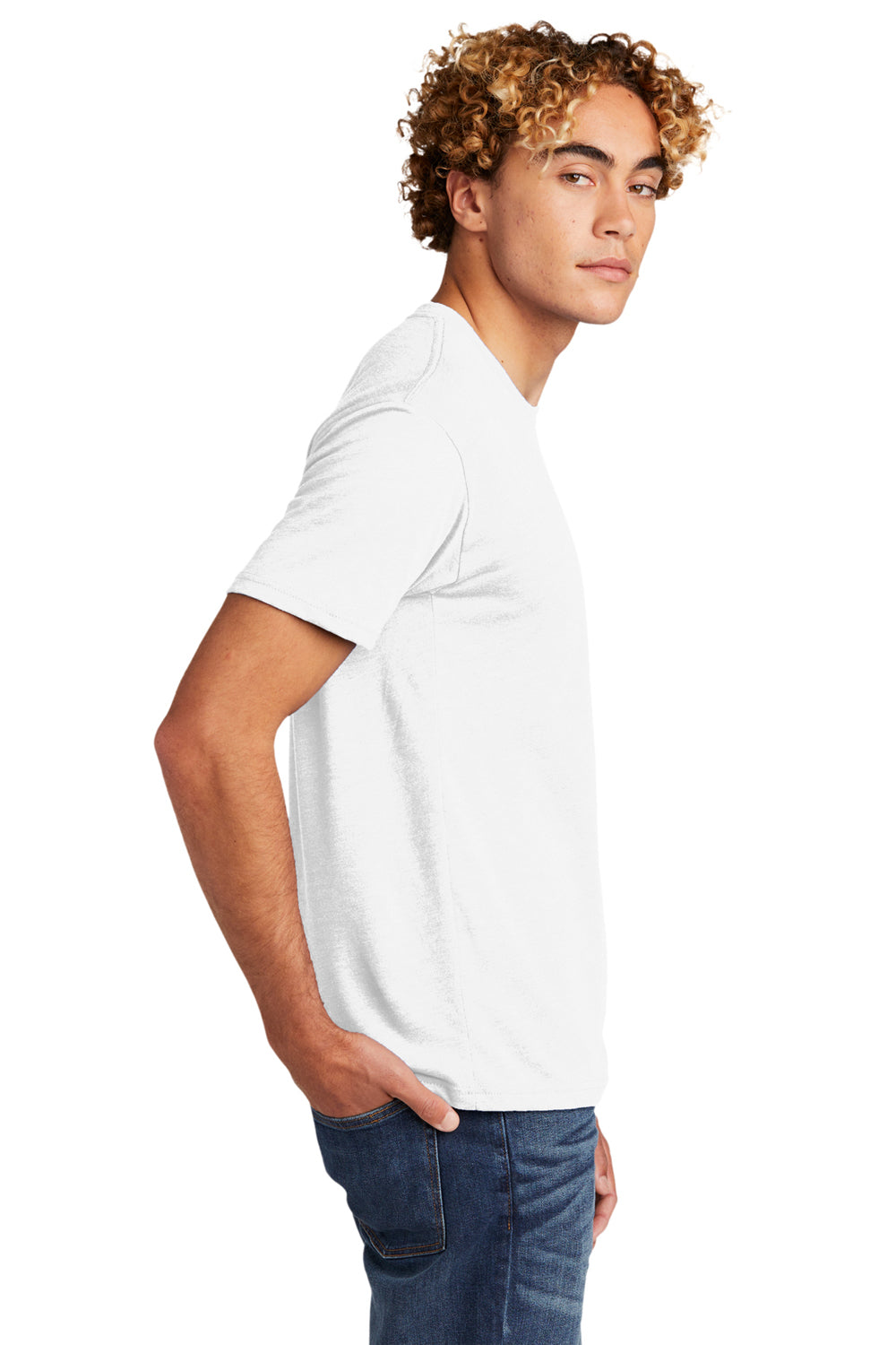 Next Level NL6010/6010 Mens Jersey Short Sleeve Crewneck T-Shirt White Side
