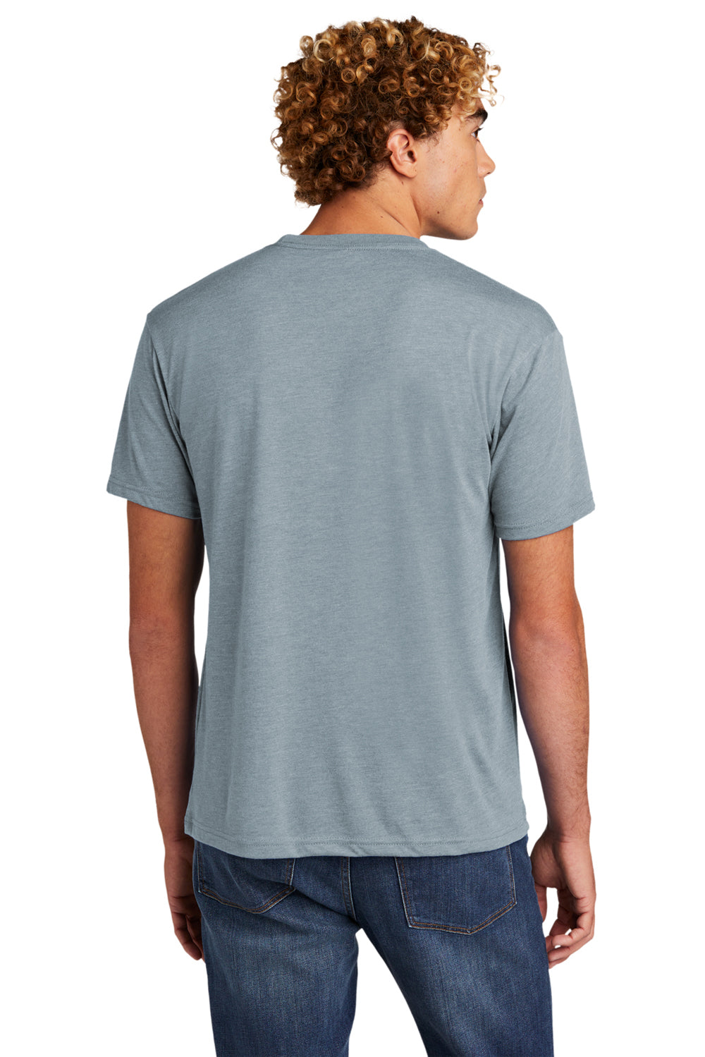 Next Level NL6010/6010 Mens Jersey Short Sleeve Crewneck T-Shirt Stonewash Denim Blue Back