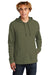 Next Level NL9300/9300 Mens PCH Fleece Hooded Sweatshirt Hoodie Heather Military Green Front