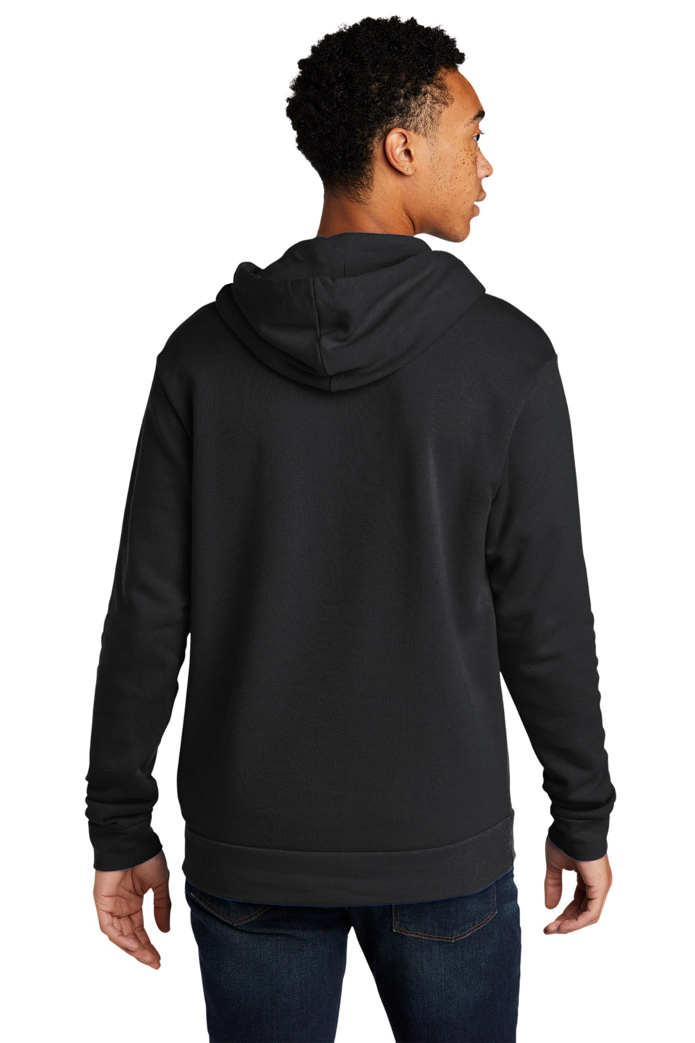 Next Level NL9303/9303 Mens Fleece Hooded Sweatshirt Hoodie Graphite Black Back