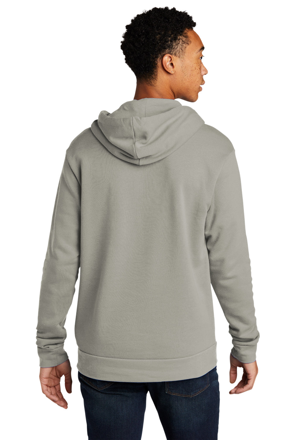 Next Level NL9303/9303 Mens Fleece Hooded Sweatshirt Hoodie Lead Grey/Light Grey Back