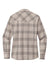 Port Authority LW672 Ombre Plaid Long Sleeve Button Down Shirt Frost Grey Flat Back