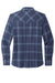 Port Authority LW672 Ombre Plaid Long Sleeve Button Down Shirt True Navy Blue Flat Back