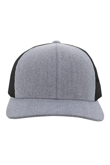 Pacific Headwear 110CPH Mens Snapback Trucker Hat Graphite Grey/Black Front