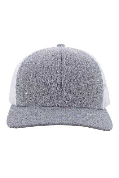 Pacific Headwear 110CPH Mens Snapback Trucker Hat Graphite Grey/White Front