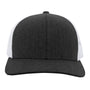 Pacific Headwear Mens Snapback Trucker Mesh Hat - Heather Black/White