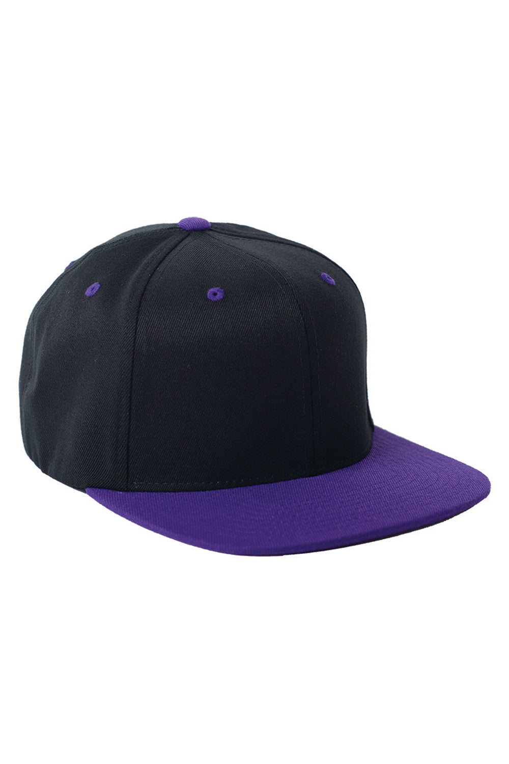 Flexfit 110FT Mens Adjustable Hat Black/Purple Front