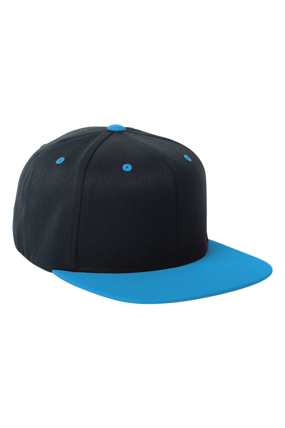 Flexfit 110FT Mens Adjustable Hat Black/Teal Green Front