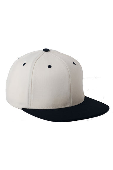 Flexfit 110FT Mens Adjustable Hat Natural/Black Front