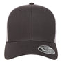 Flexfit Mens Mesh Adjustable Hat - Charcoal Grey/White - NEW