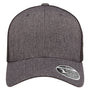 Flexfit Mens Mesh Adjustable Hat - Charcoal Grey Melange/Black