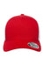 Flexfit 110MT Mens Mesh Adjustable Hat Red/White Front