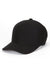 Flexfit 110P Mens Cool & Dry Moisture Wicking Adjustable Hat Black Front