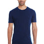 Threadfast Apparel Mens Cross Dye Short Sleeve Crewneck T-Shirt - Electric Blue