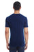 Threadfast Apparel 115A Mens Cross Dye Short Sleeve Crewneck T-Shirt Electric Blue Back