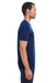 Threadfast Apparel 115A Mens Cross Dye Short Sleeve Crewneck T-Shirt Electric Blue Side