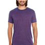Threadfast Apparel Mens Cross Dye Short Sleeve Crewneck T-Shirt - Berry Purple