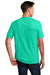 District DM108 Mens Perfect Blend Short Sleeve Crewneck T-Shirt Heather Aqua Blue Back