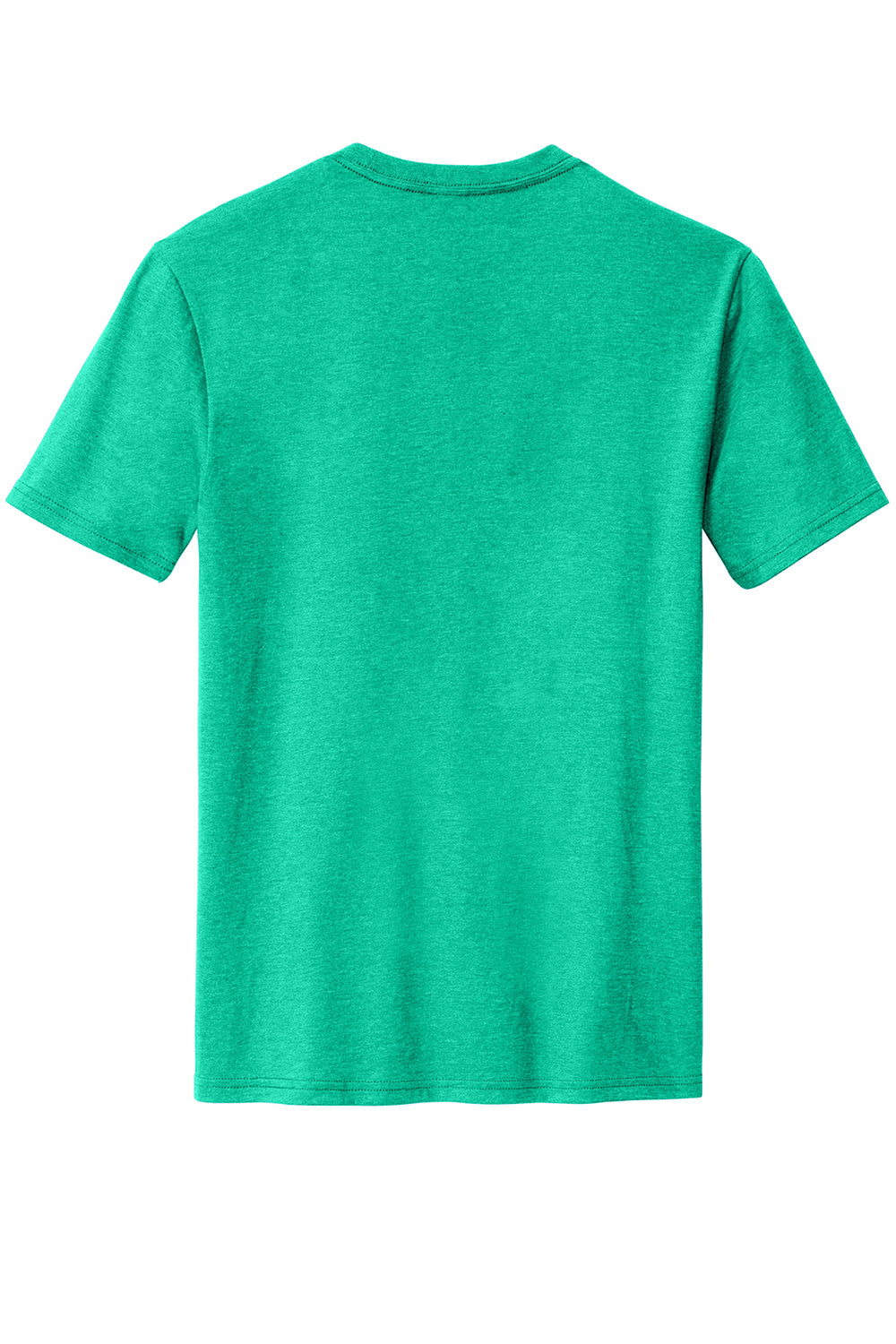 District DM108 Mens Perfect Blend Short Sleeve Crewneck T-Shirt Heather Aqua Blue Flat Back
